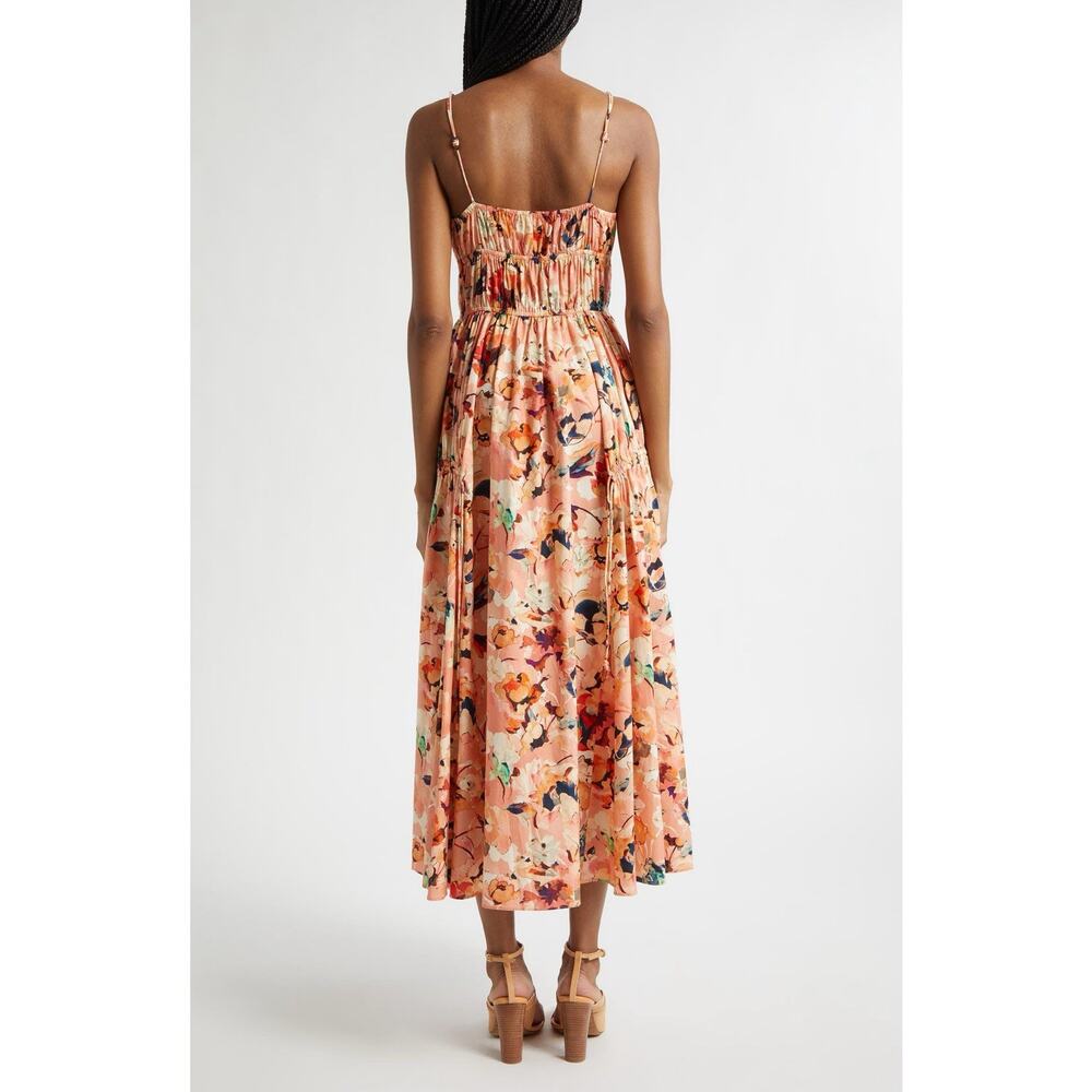 Ulla Johnson Vidri Floral Tiered Cotton Dress Camellia Size 10 Medium - Picture 5 of 14
